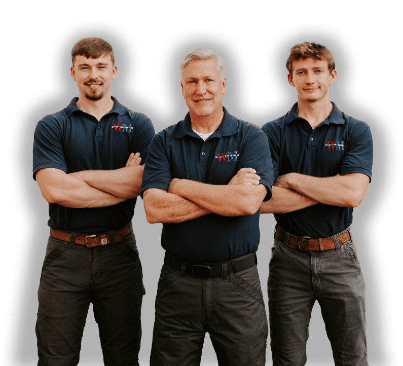 Wright Mechanical owner with management team.