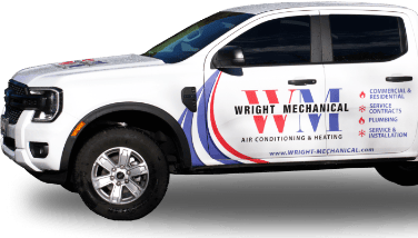 Wright Mechanical Air Conditioning & Heating service truck.
